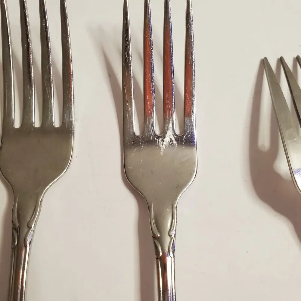 Vintage 1881 Rogers Oneida Mixed Lot Arbor True Rose Stainless Flatware 13 Piece